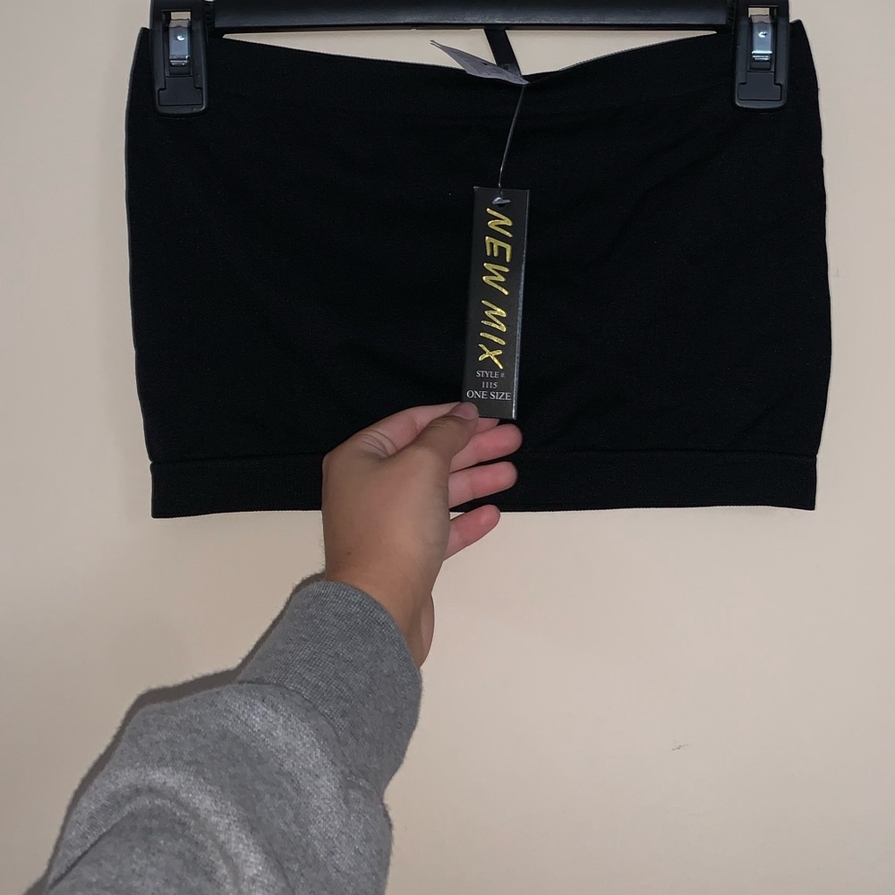 Black tube top/crop top